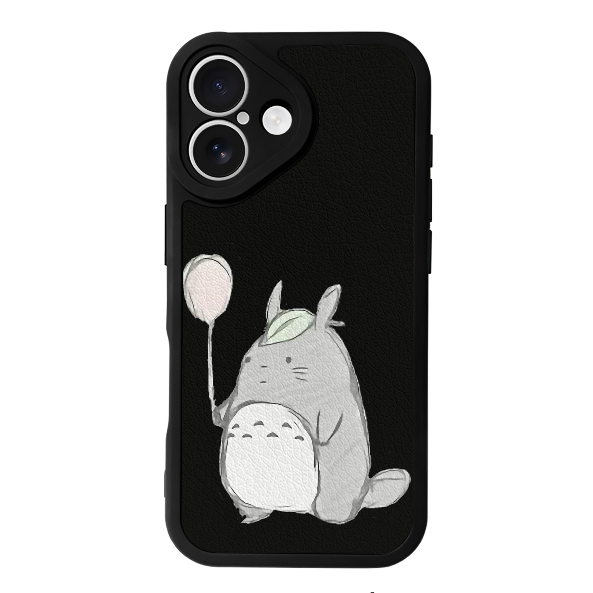 （画像用） となりのトトロ 草壁メイ 草壁サツキ My Neighbor Totoro Satsuki Kusakabe Mei Kusakabe 【iPhone 16シリーズ対応】シリコンスマホケース（レザー調） 材質：シリコン